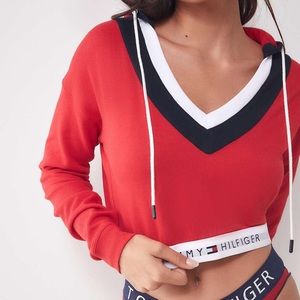 Tommy Hilfiger UO Exclusive RED Hoodie Sweatshirt